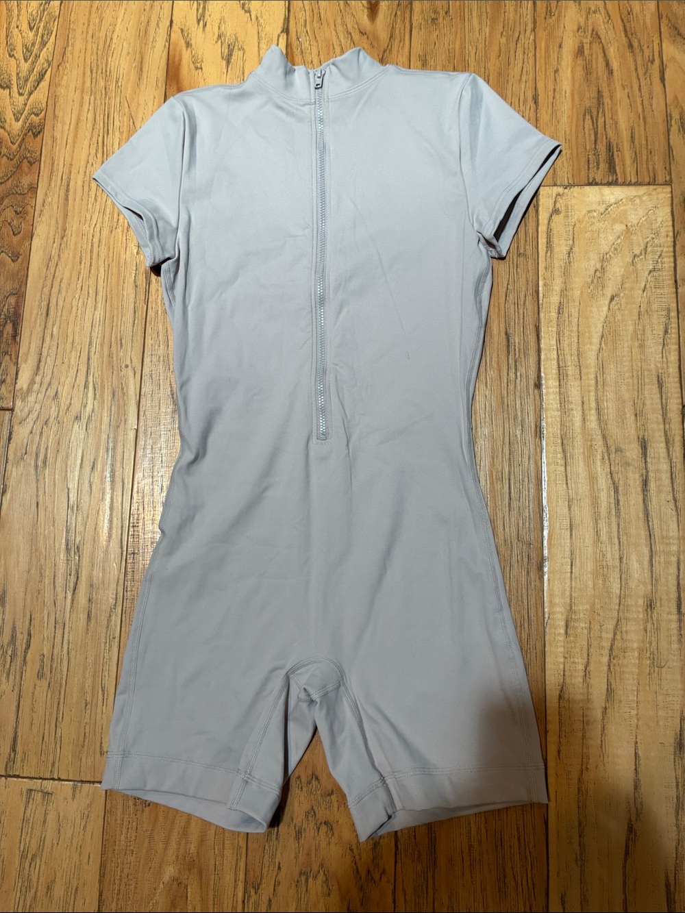 SET Active Light Beige Short Sleeve Zip Romper